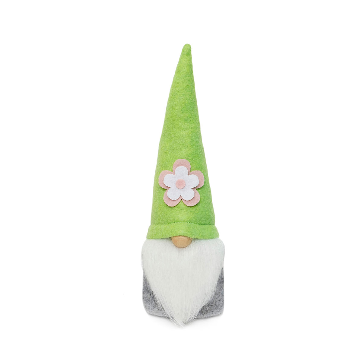 b50 Flower Power Gnome with Wood Nose 10" Small GREEN